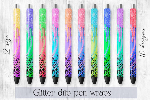 Download Glitter Drip Epoxy Pen Wraps Bundle 10 - Pen Collection